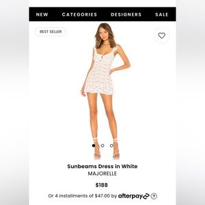 Majorelle sunbeams dress white